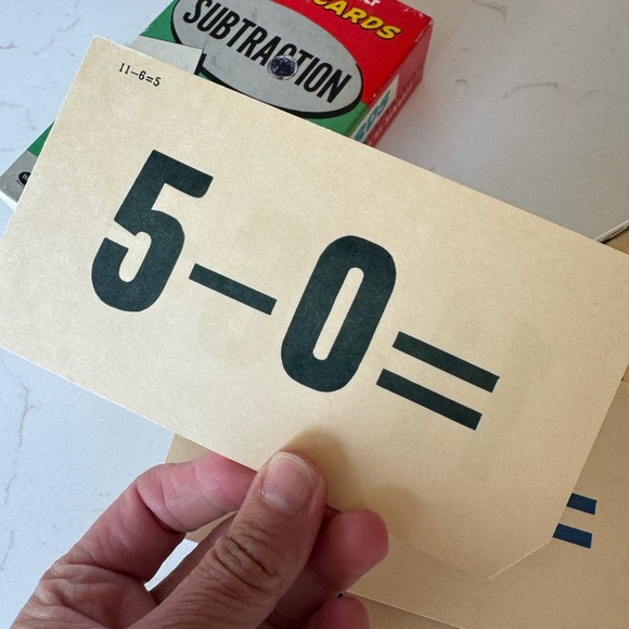 Whitman Flash Cards Set -  Set of TWO Large and Small / Subtraction / Multiply - Picture 4 of 10